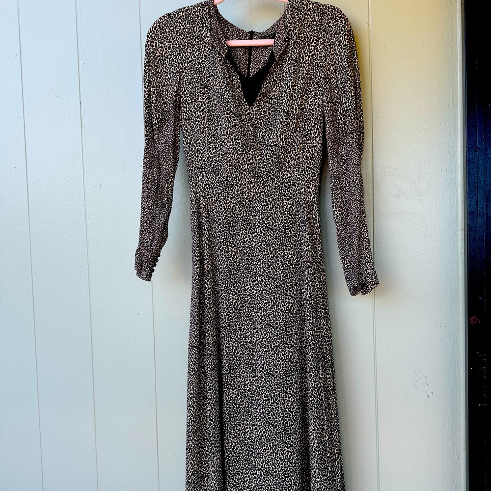 Massimo Dutti animal print maxi dress